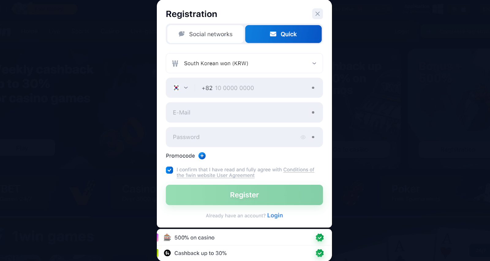 1win registration 1win registration